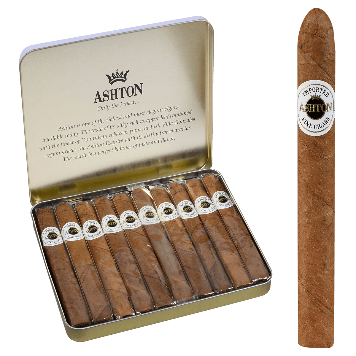Ashton Esquire Natural 10 Cigars Per Tin - Image 3