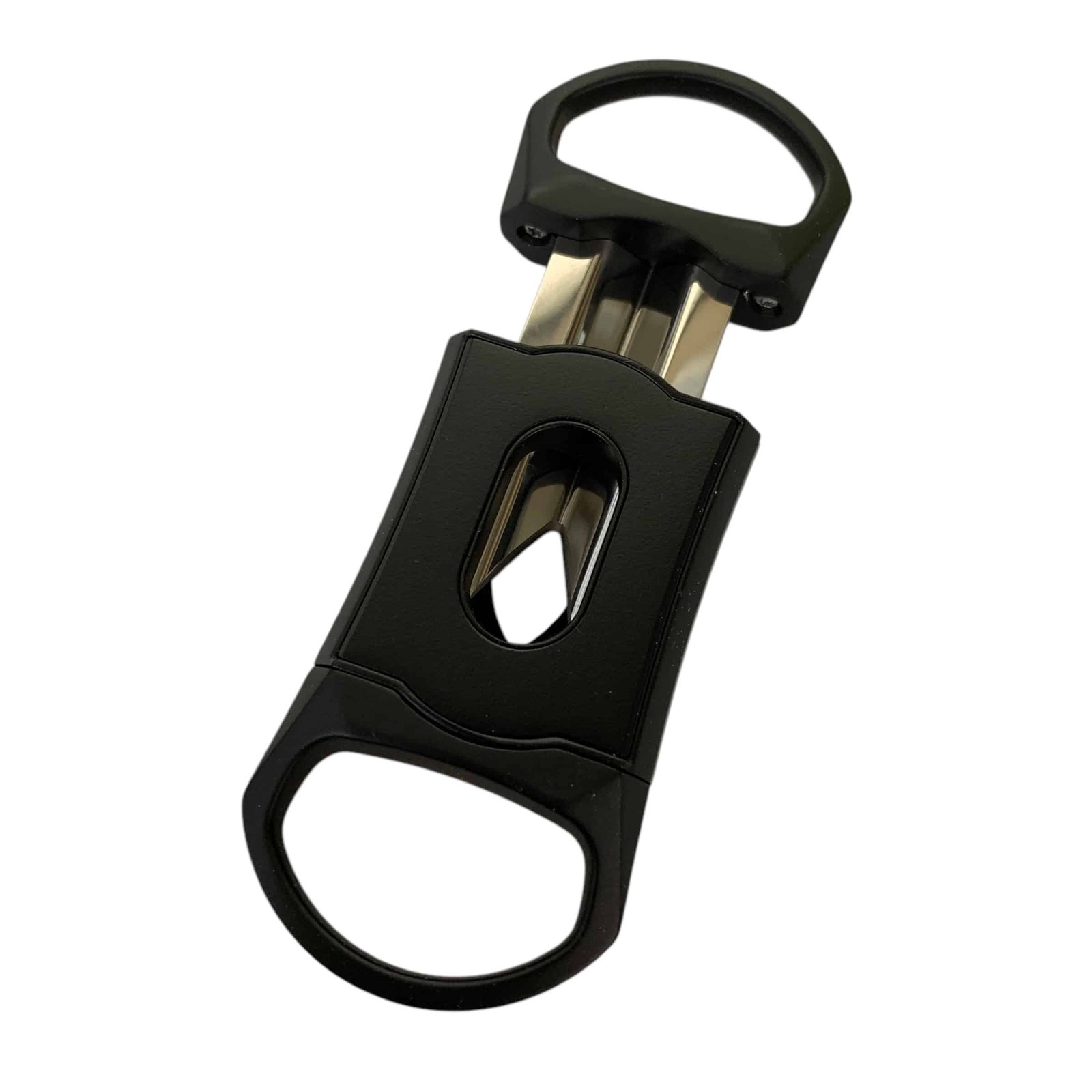 Boswell Logo: Visol Caspian Matte Black Wedge V Cigar Cutter - Image 2