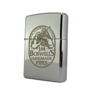Boswell Logo- Zippo Classic High Polish Chrome Pipe Lighter