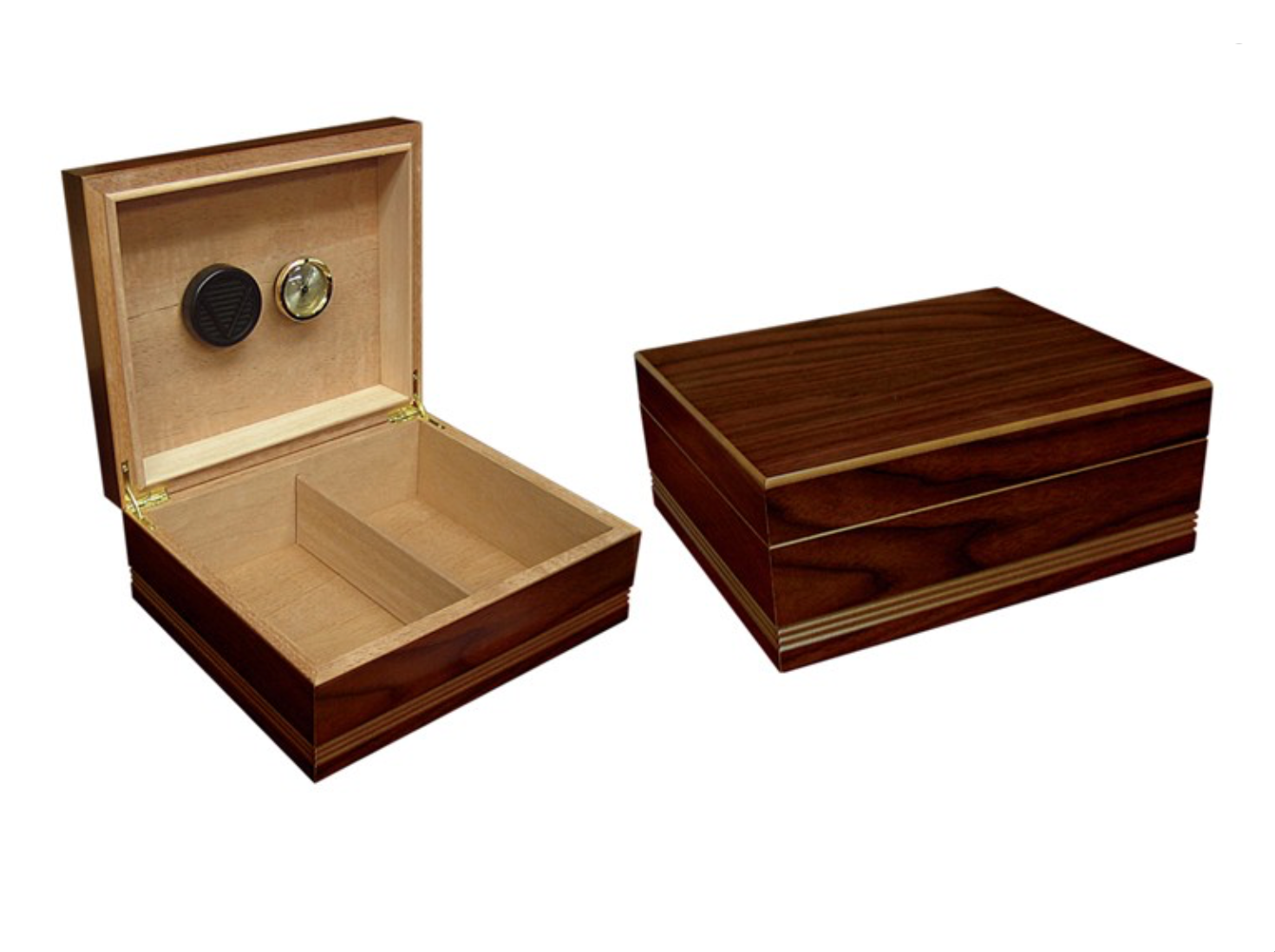 Prestige Import Group Duke Cigar Humidor Almond Finish up to 50 Cigar Capacity - Image 4