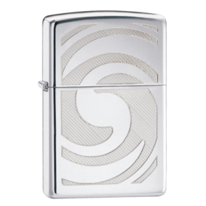Zippo High Polish Chrome 3D Abstract Pocket Lighter
