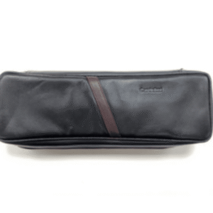 Castleford Churchwarden 2 Pipe Case and Tobacco Pouch Black Vinyl