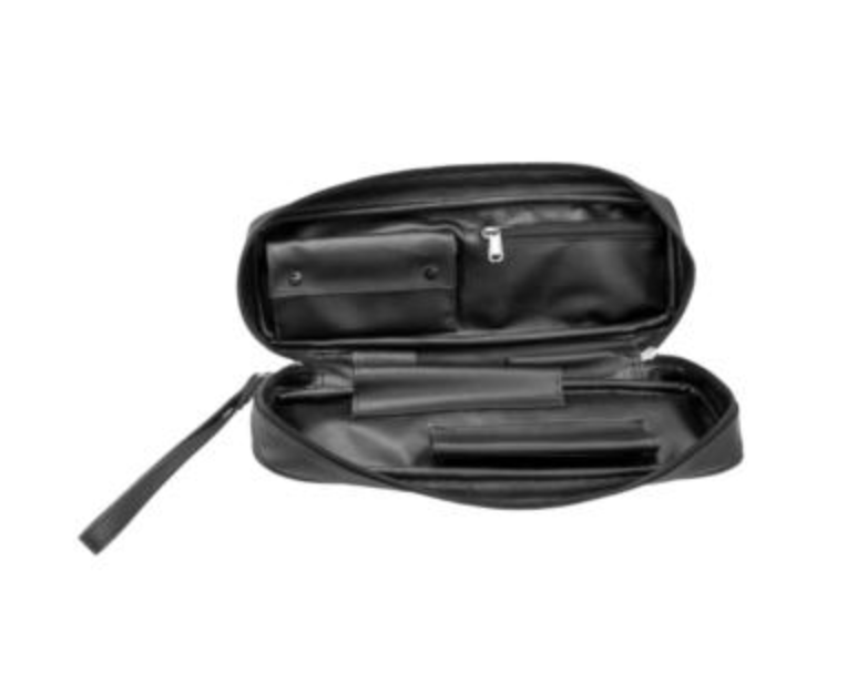 Castleford Churchwarden 2 Pipe Case and Tobacco Pouch Black Vinyl - Image 2