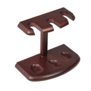 Pipe Stand  –  3 Pipes Rack Cherry Finish