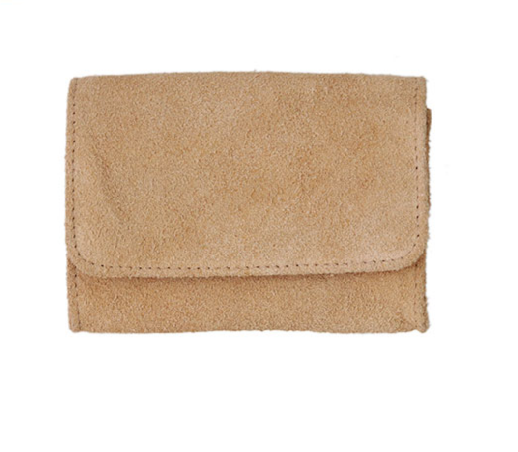 Genuine Leather Box Tobacco Pouch Suede