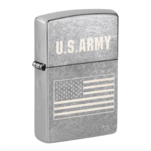 Zippo: Army US Flag Street Chrome Laser Engraved Zippo