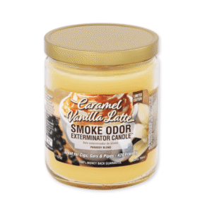 Smoke Odor Exterminator Candle Caramel Vanilla Latte 13oz.
