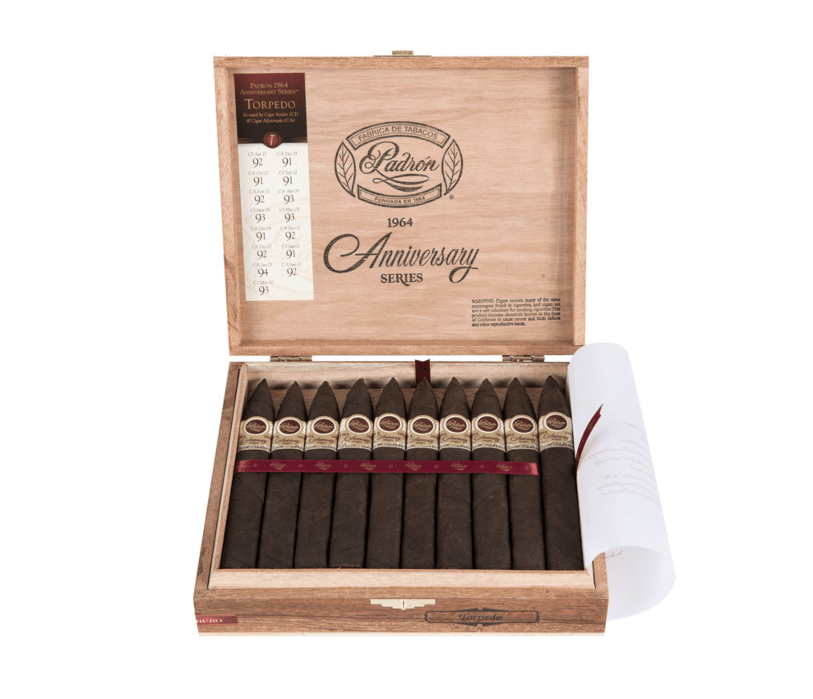 Padrón Series: 1964 Anniversary Series Torpedo Maduro