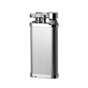 IM Corona Old Boy Chrome Hairlines Pipe Lighter