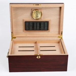 Prestige:  Monte Carlo 120 Cigar Count Rich Dark Cherry Finish Cigar Humidor