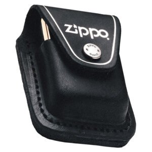 Zippo Lighter Pouch Clip Genuine Leather Black